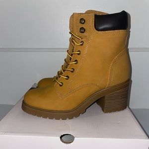 No Boundaries Brown Heeled Boots